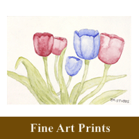 Stand alone Print image of 5 Tulips as a hyperlink to the shopping cart for Fine Art Prints